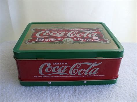 old metal boxe used for passing out coco cola samples|Metal Vintage Coca Cola Box .